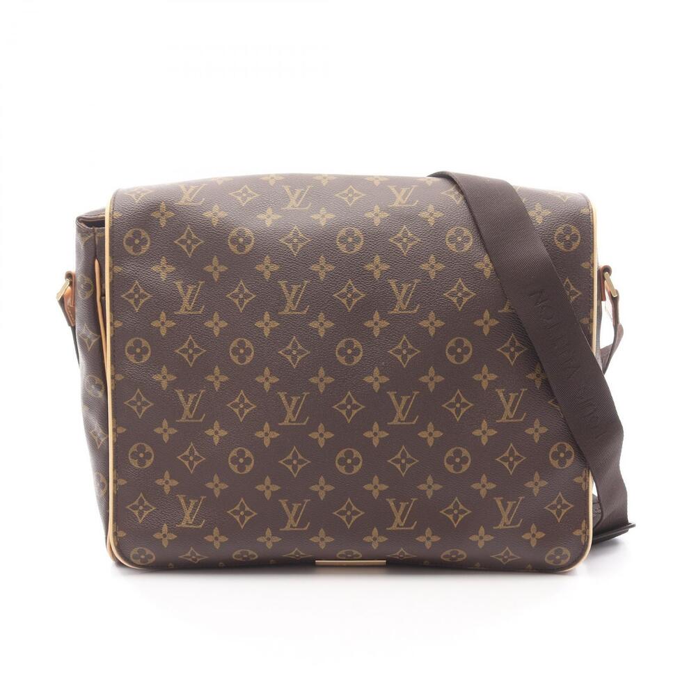 Louis Vuitton Abesses Shoulder Bag Canvas Leather Monogram Brown